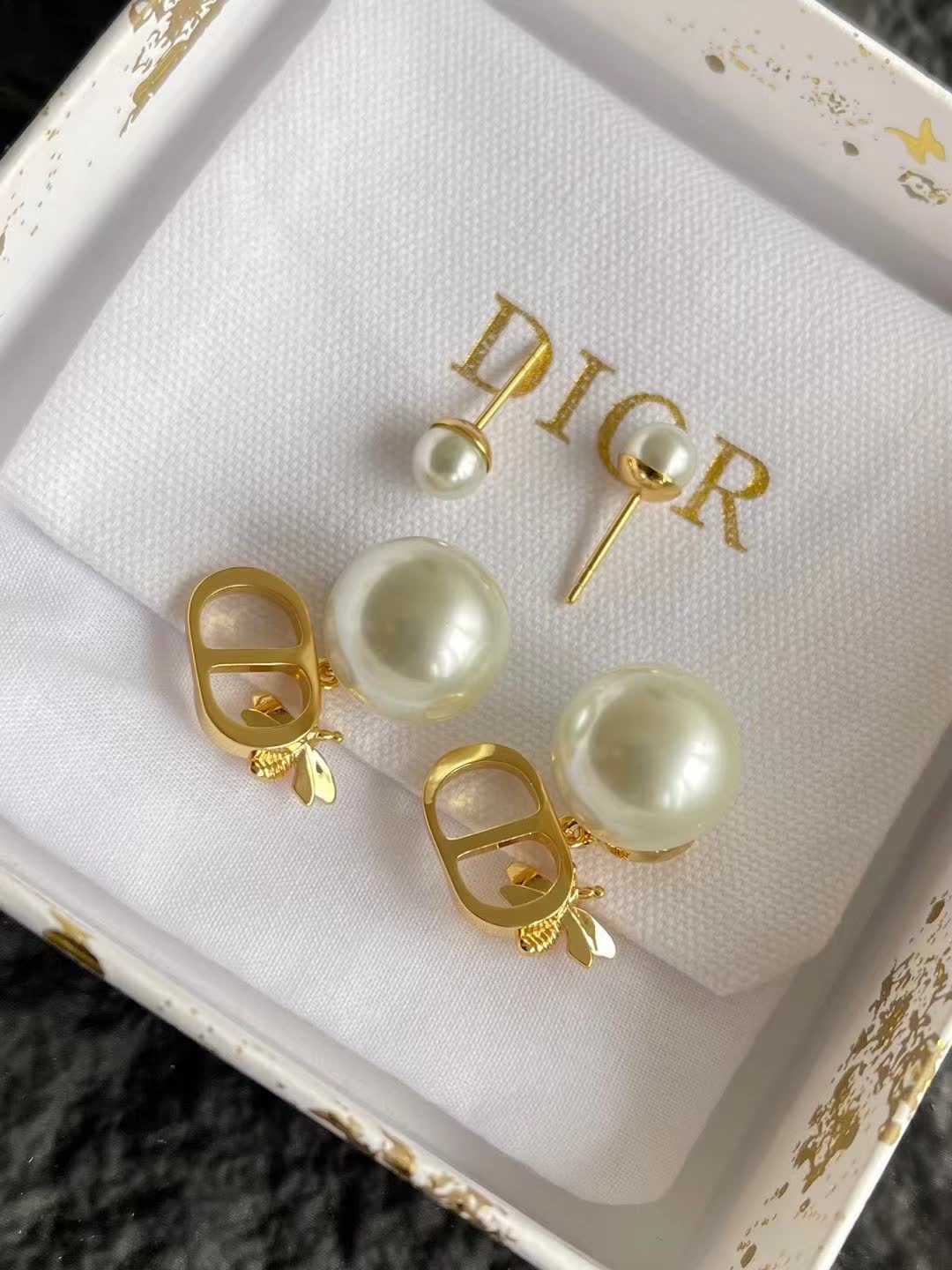 Chanel Bee Logo Earrings