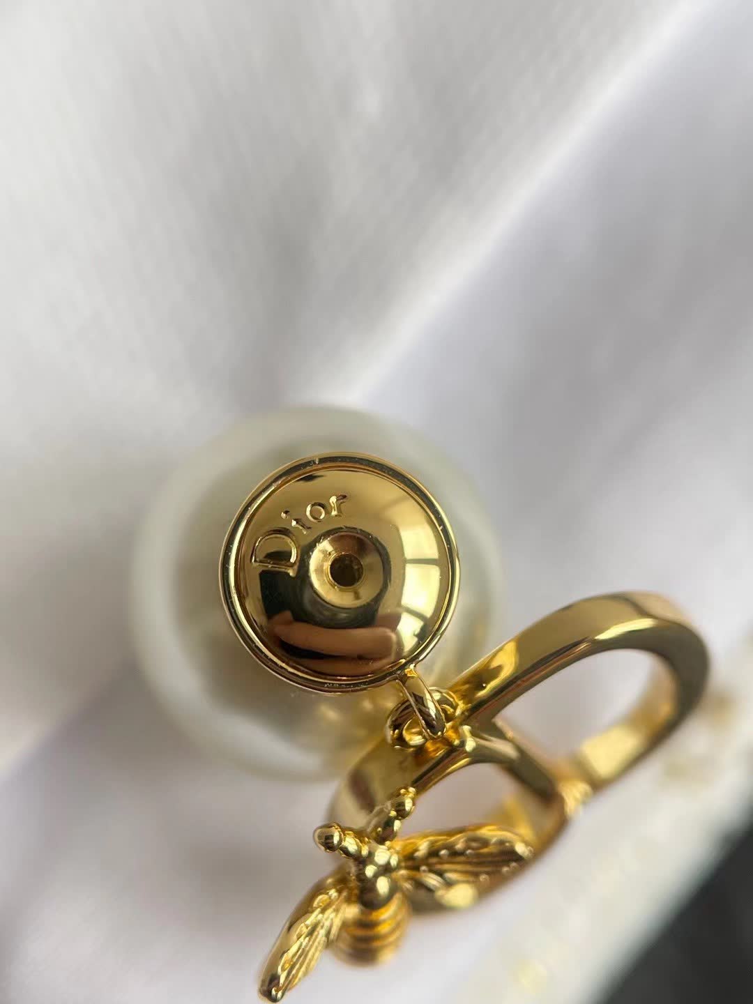 Chanel Bee Logo Earrings