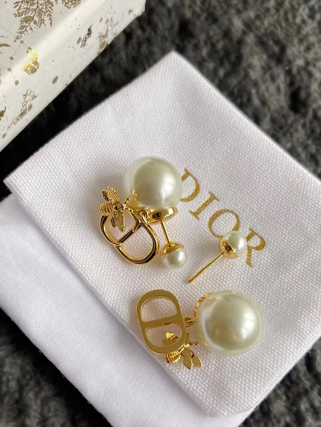 Chanel Bee Logo Earrings