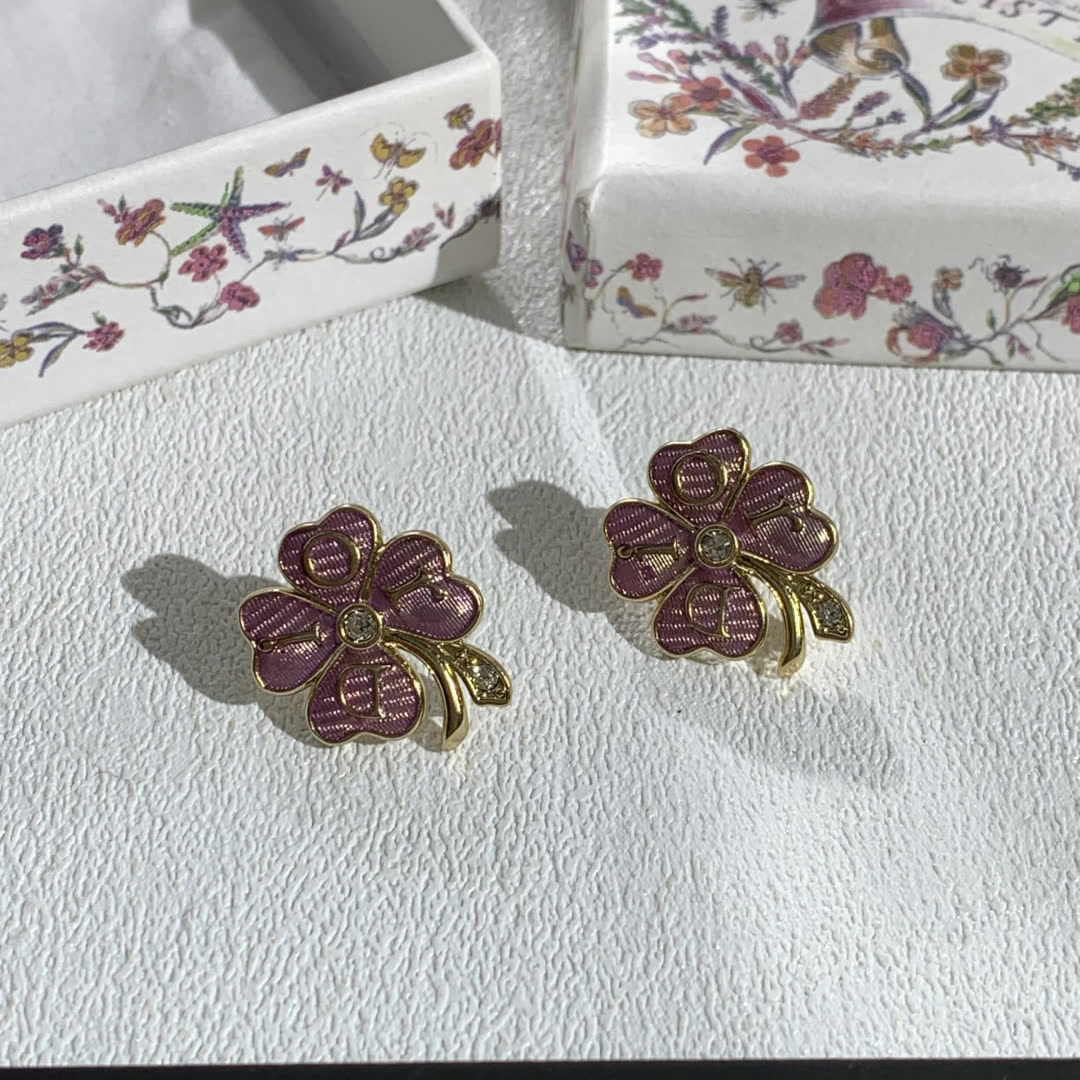 Dior Flower Stud Earrings