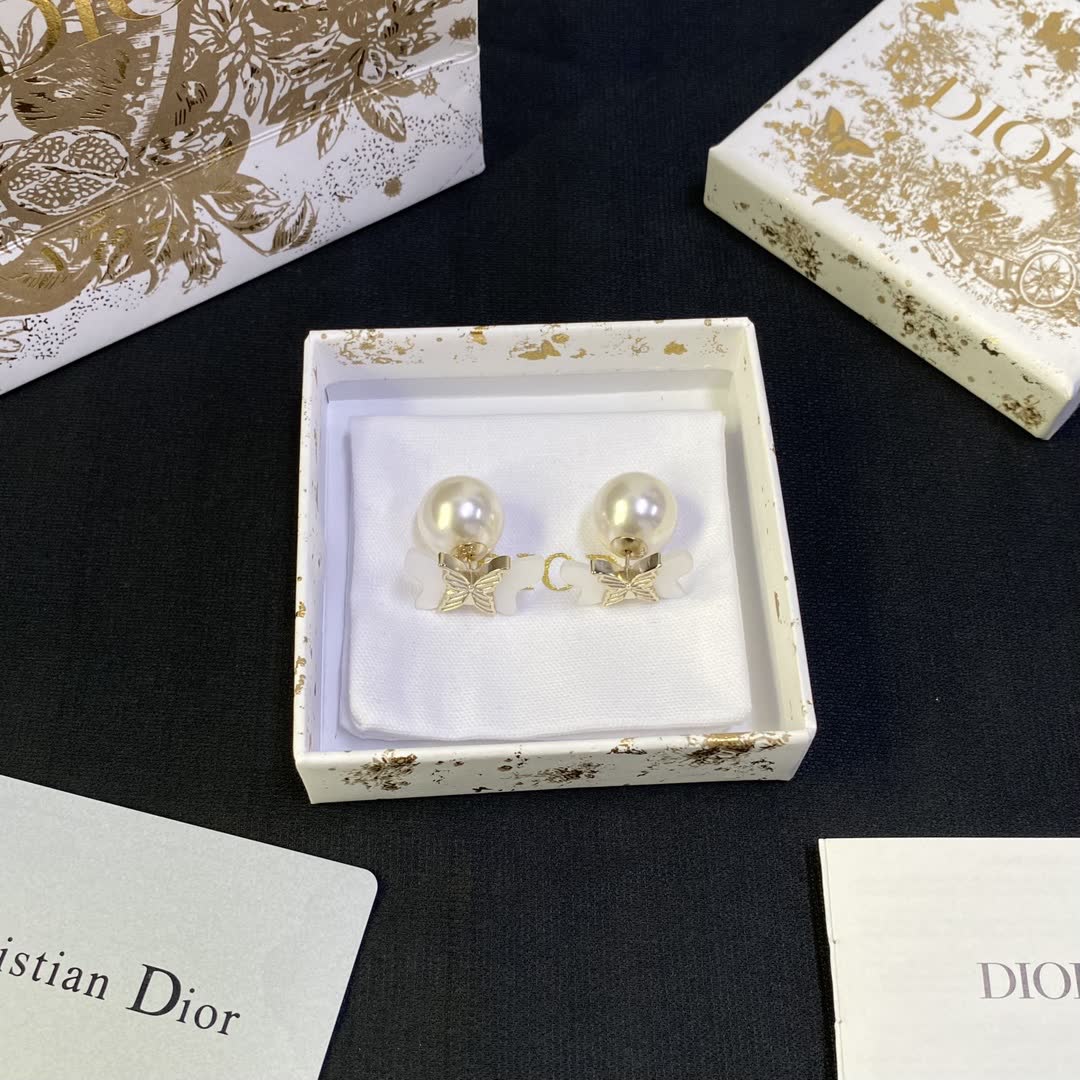 Dior Butterfly Stud Earrings