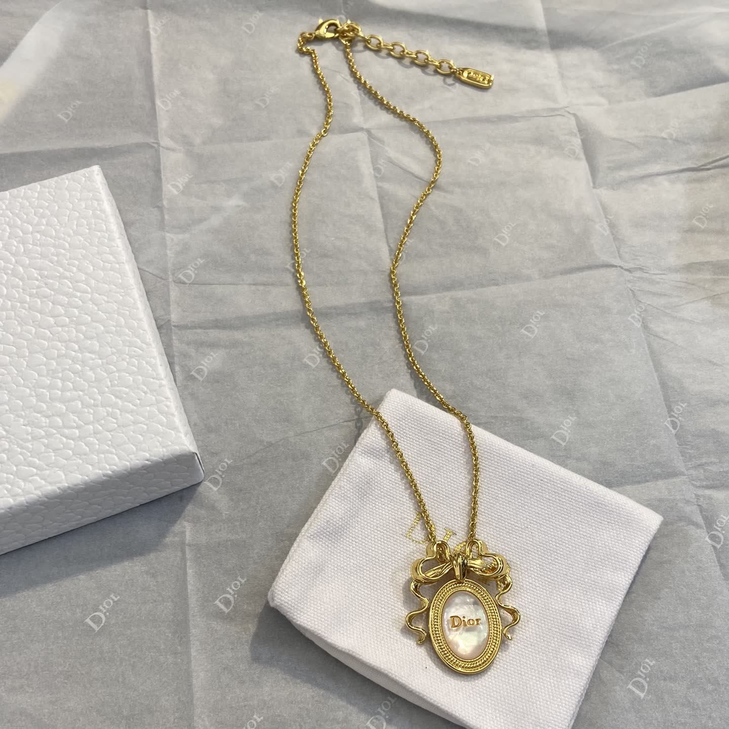 Dior Gold Tone Pearl Earrings