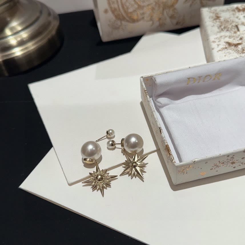 Chanel Pearl and Star Earrings