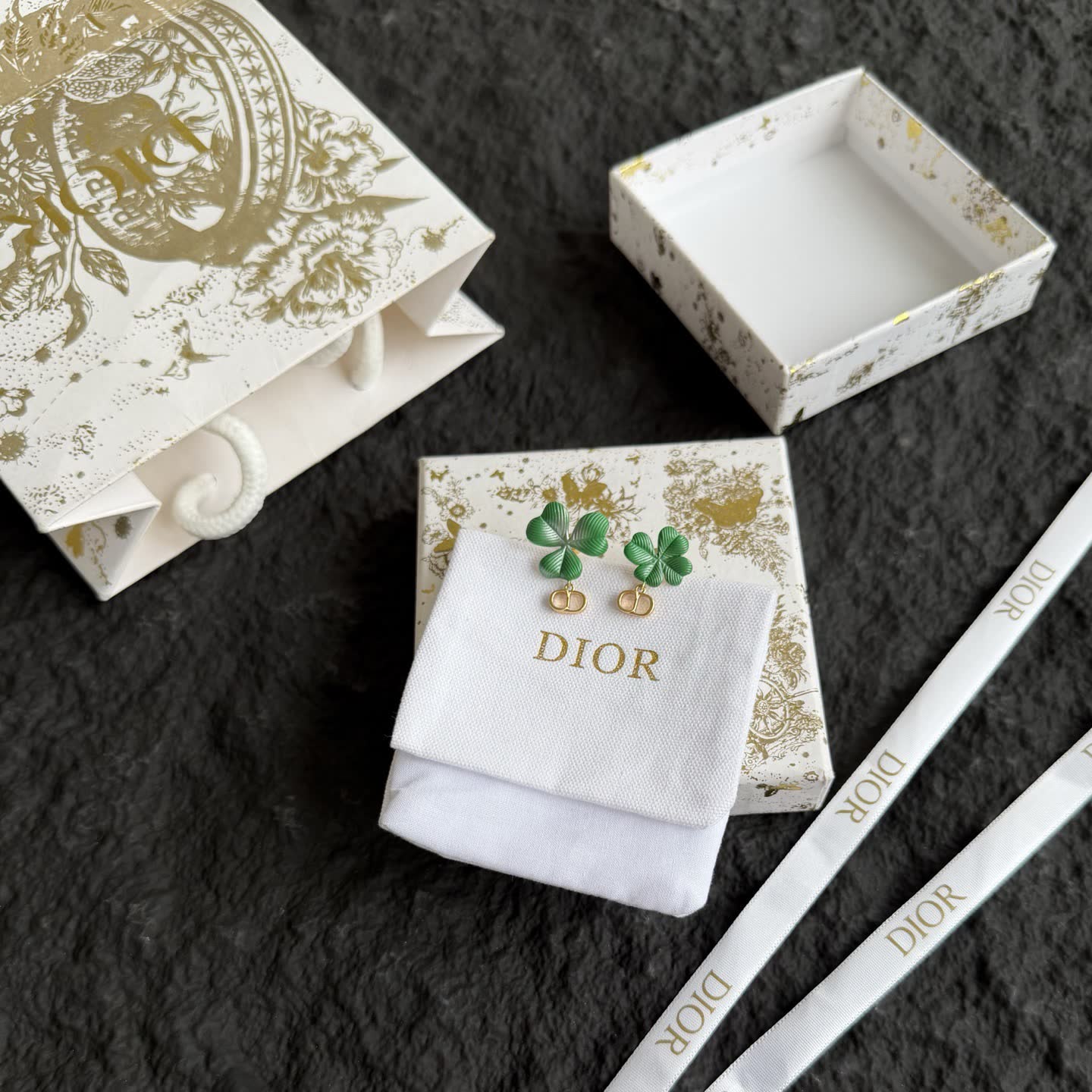 Dior Clover Leaf Earrings
