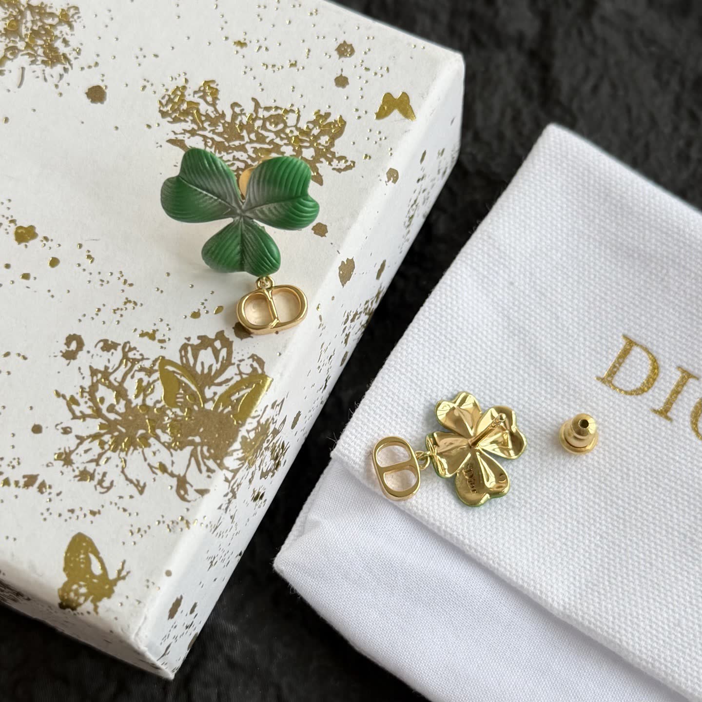 Dior Clover Leaf Earrings