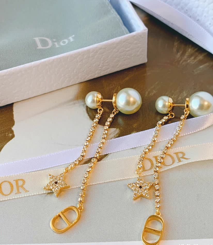 Dior Pearl & Star Earrings
