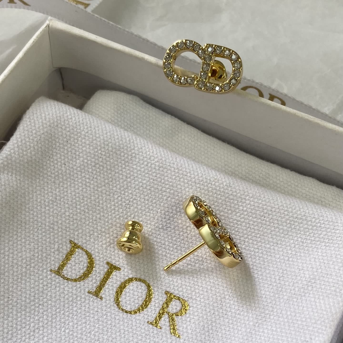 Dior Double 'D' Stud Earrings