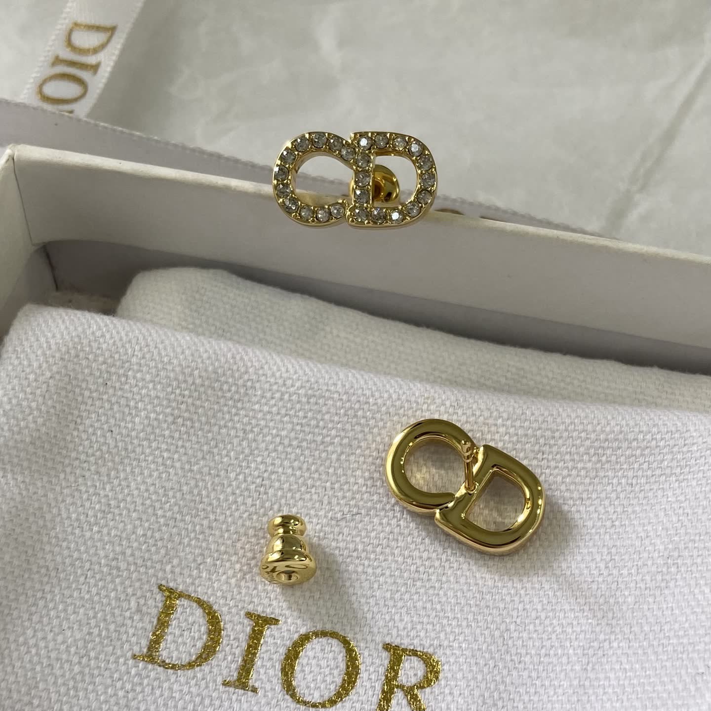 Dior Double 'D' Stud Earrings