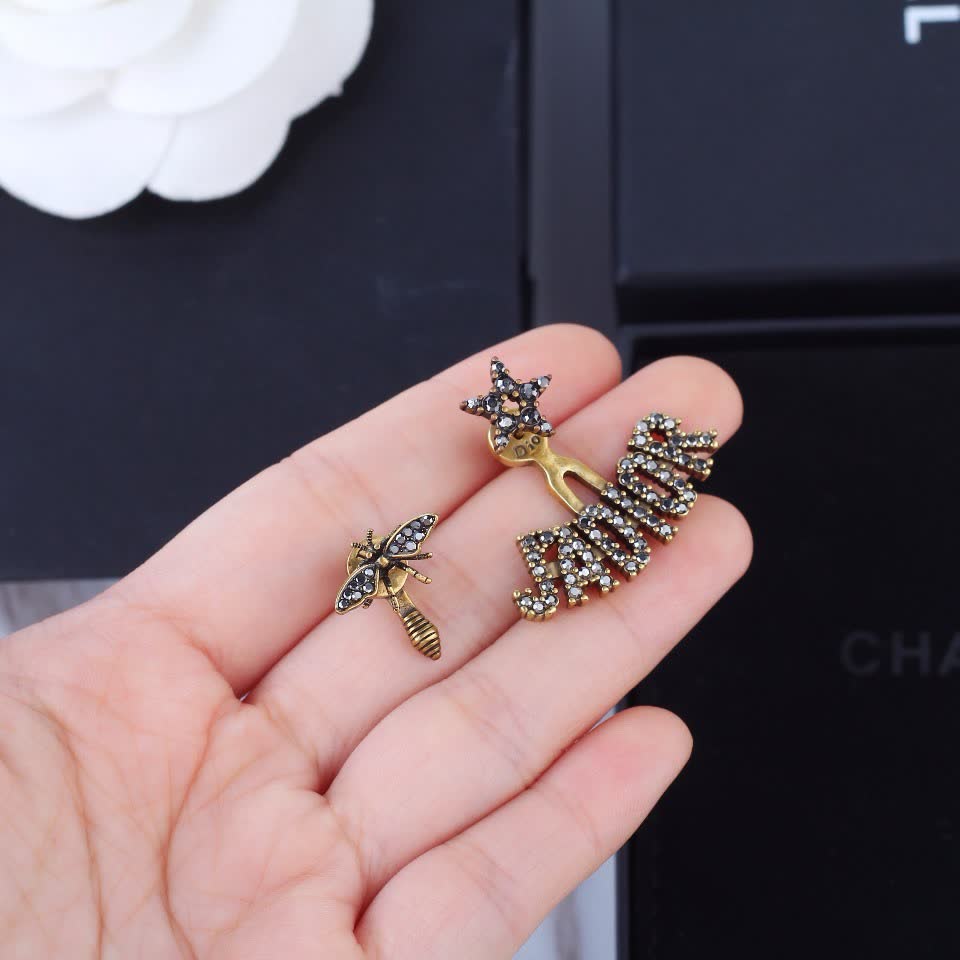 Chanel Bee and Star Stud Earrings Chanel Bee and Star Stud Earrings