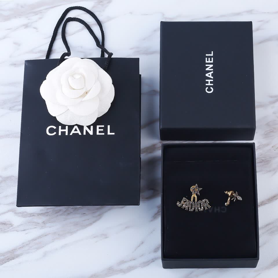 Chanel Bee and Star Stud Earrings