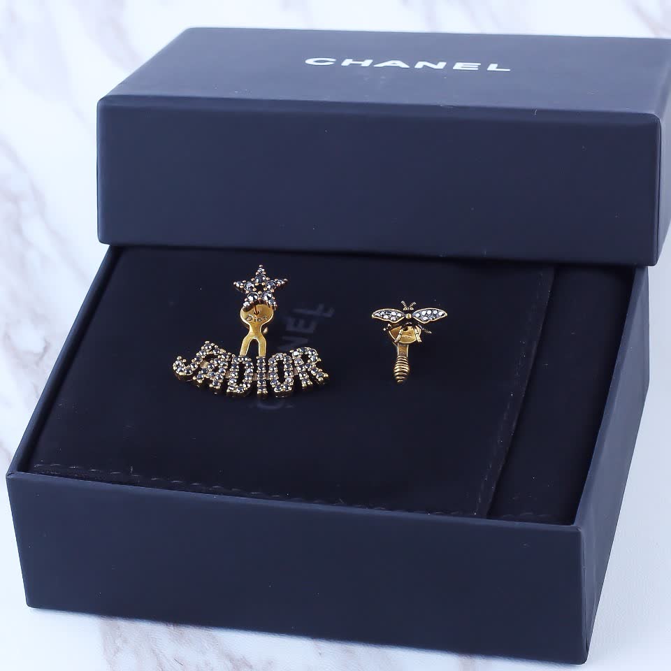 Chanel Bee and Star Stud Earrings