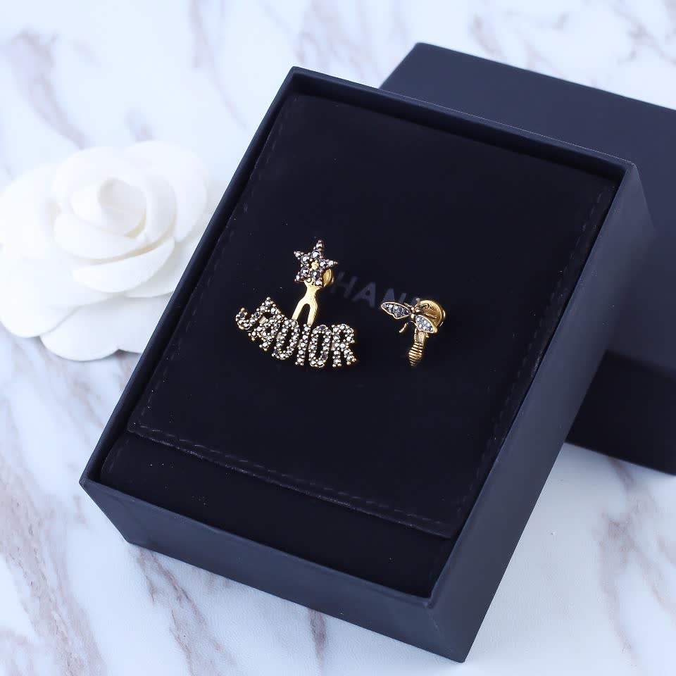 Chanel Bee and Star Stud Earrings