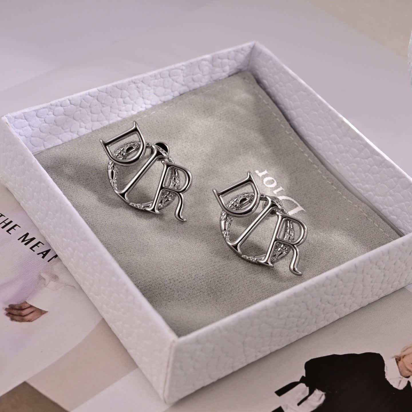 Dior Silver 'CD' Logo Earrings Dior Silver 'CD' Logo Earrings
