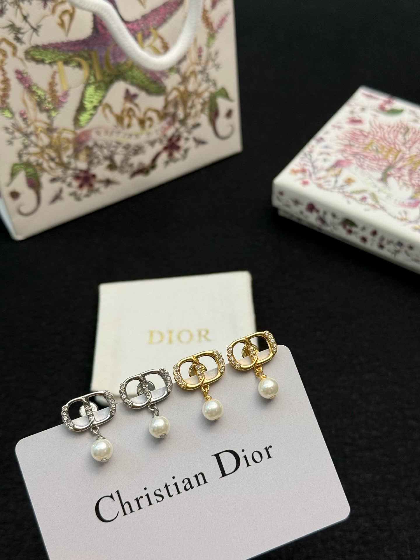 Christian Dior Double 'C' Pearl Earrings Christian Dior Double 'C' Pearl Earrings