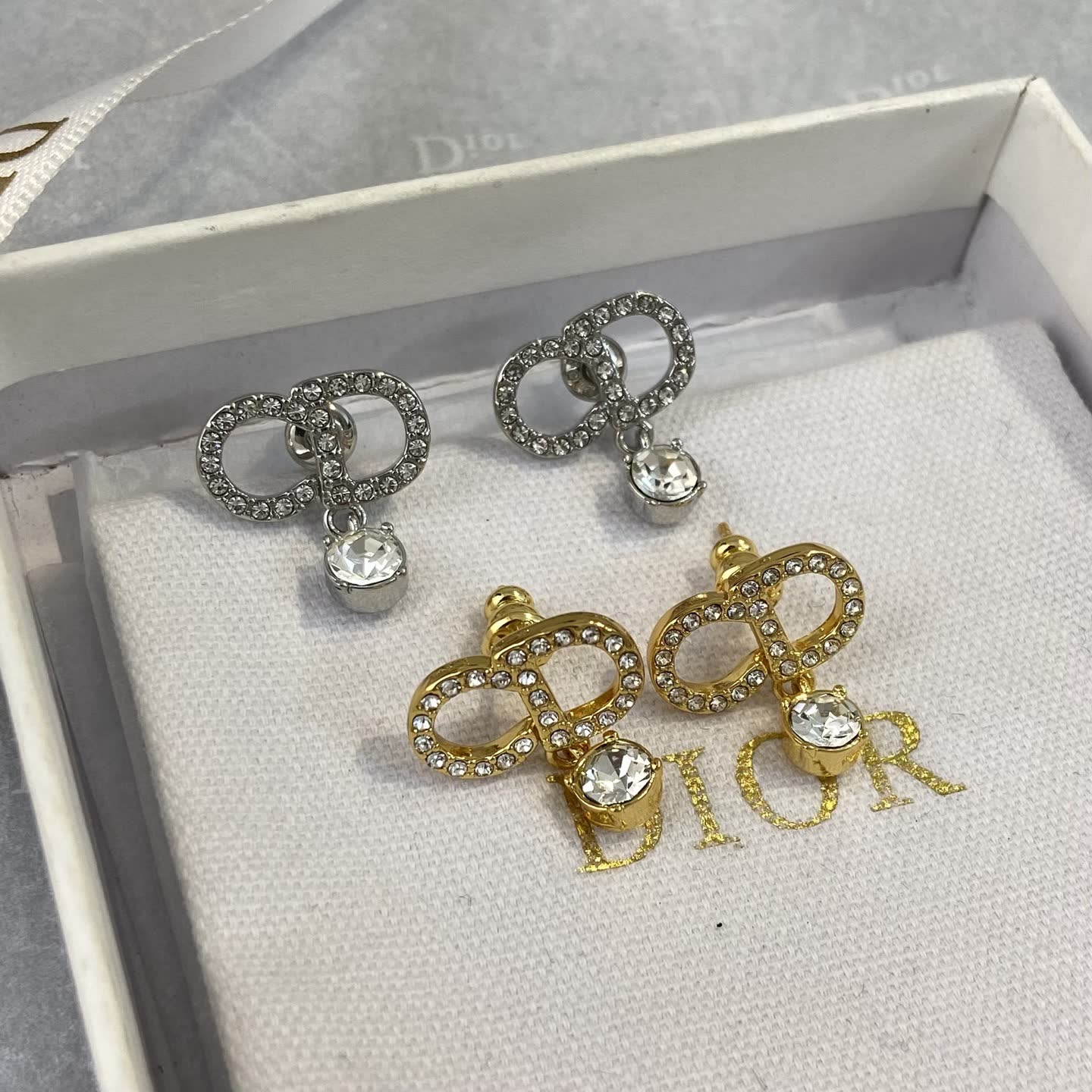 Dior Crystal Infinity Earrings