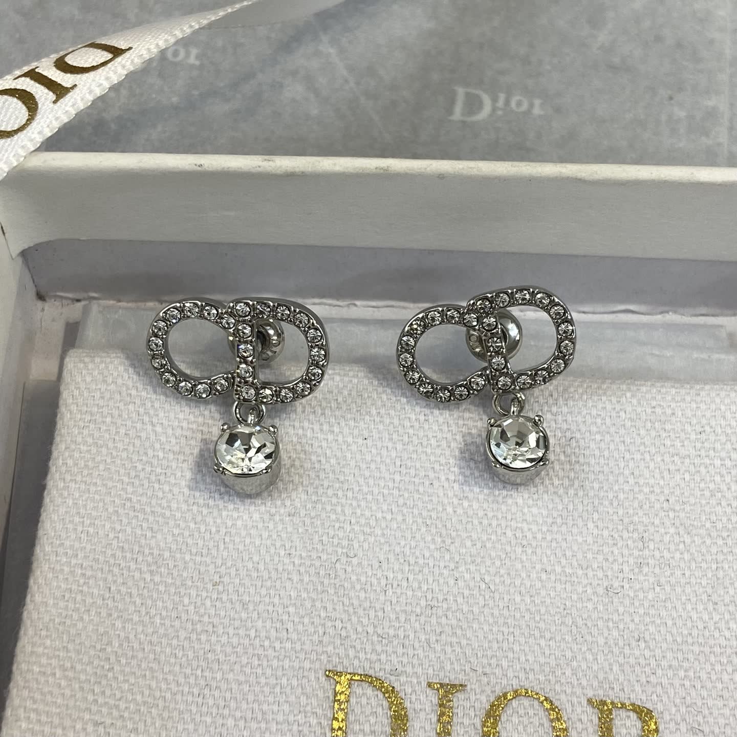 Dior Crystal Infinity Earrings