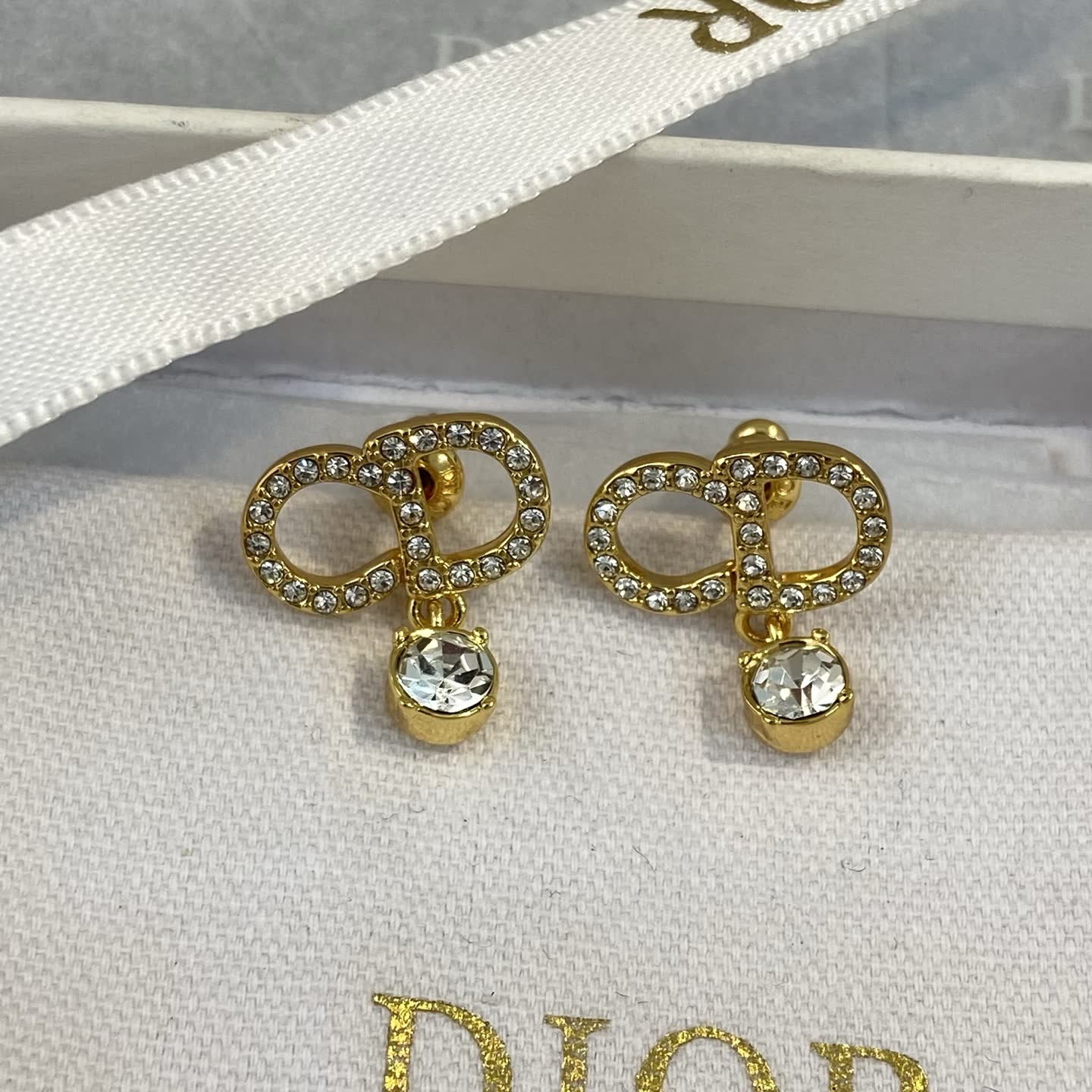 Dior Crystal Infinity Earrings