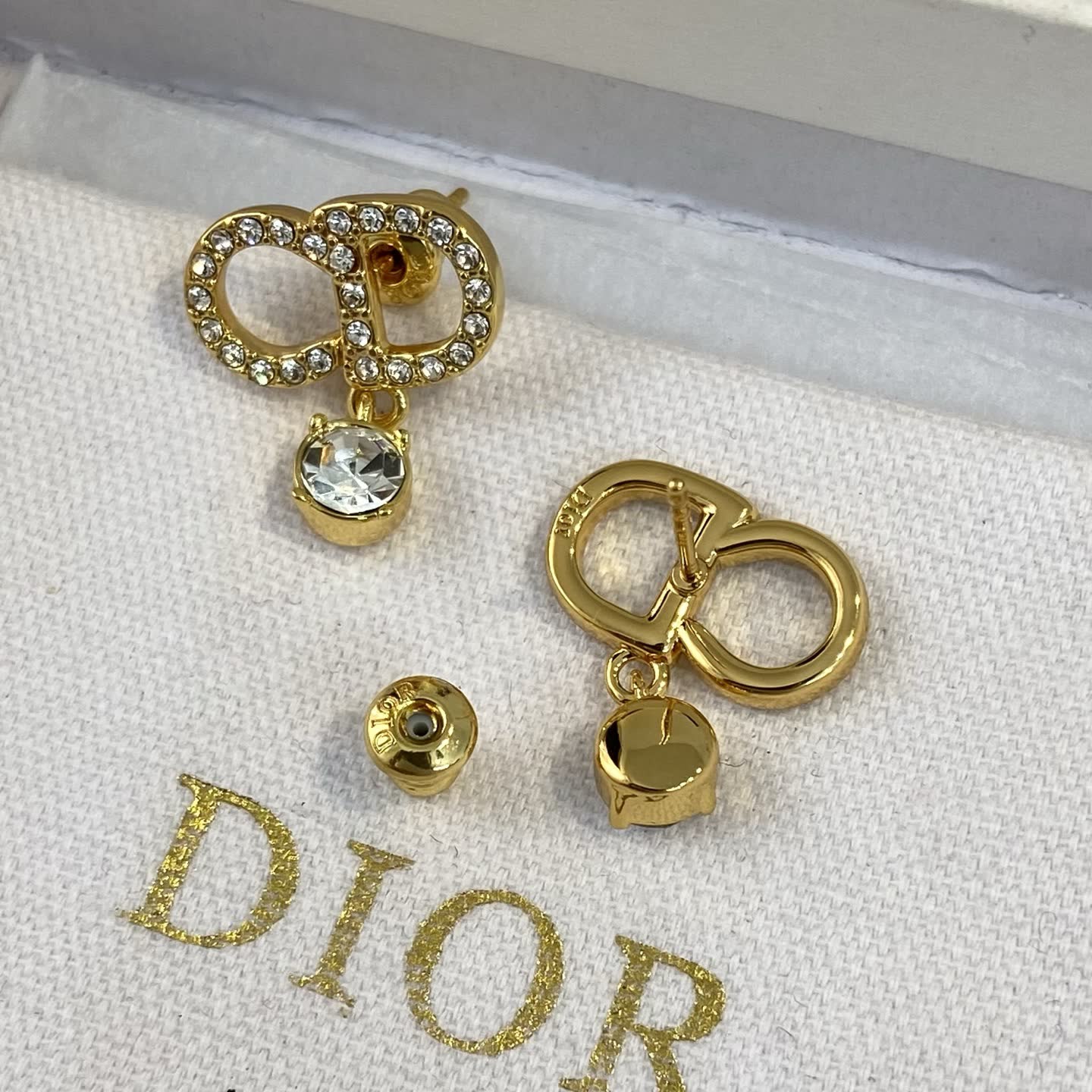 Dior Crystal Infinity Earrings