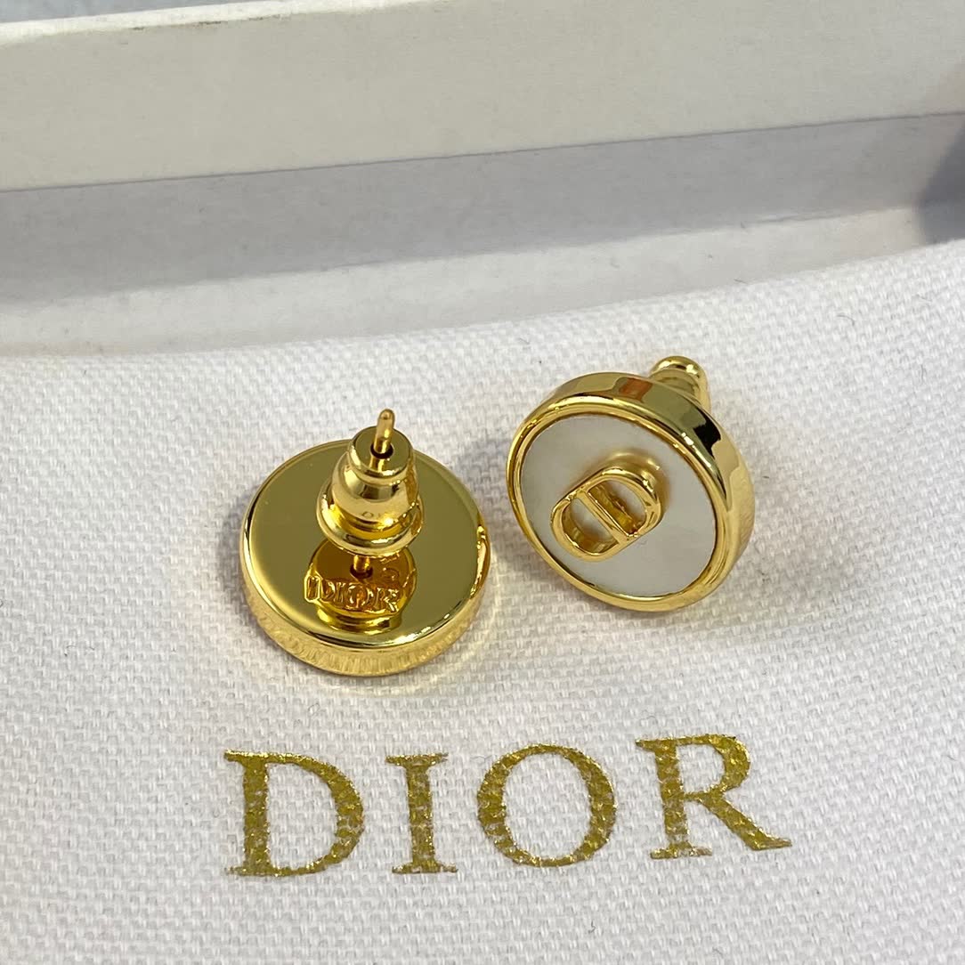Dior Earrings - Star and Logo Design
