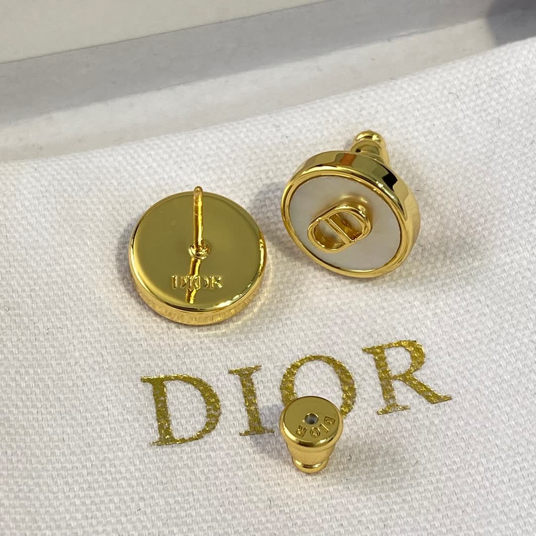 Dior Earrings - Star and Logo Design