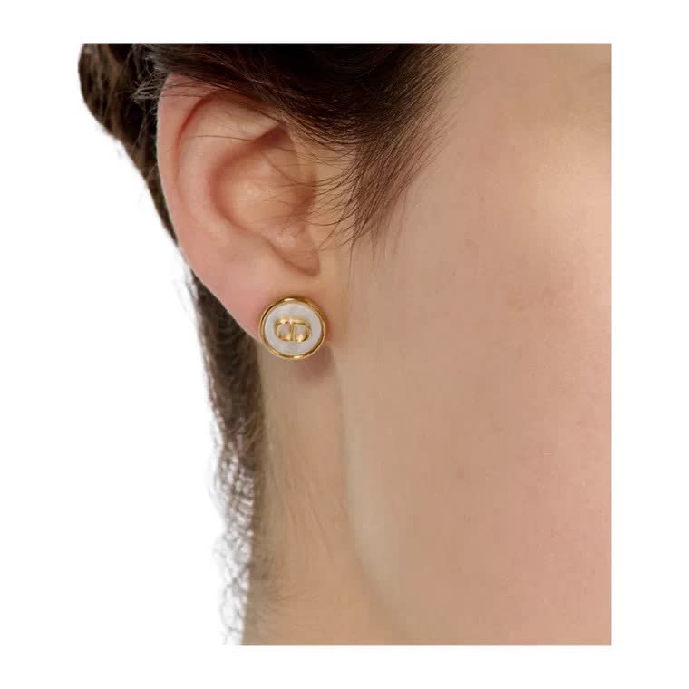 Dior Earrings - Star and Logo Design