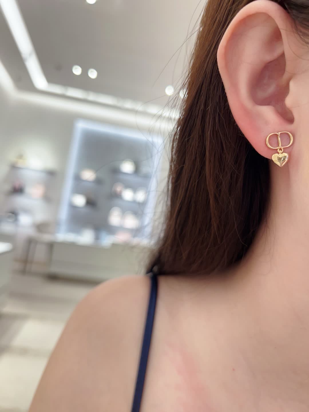 Dior Pearl and Heart Earrings