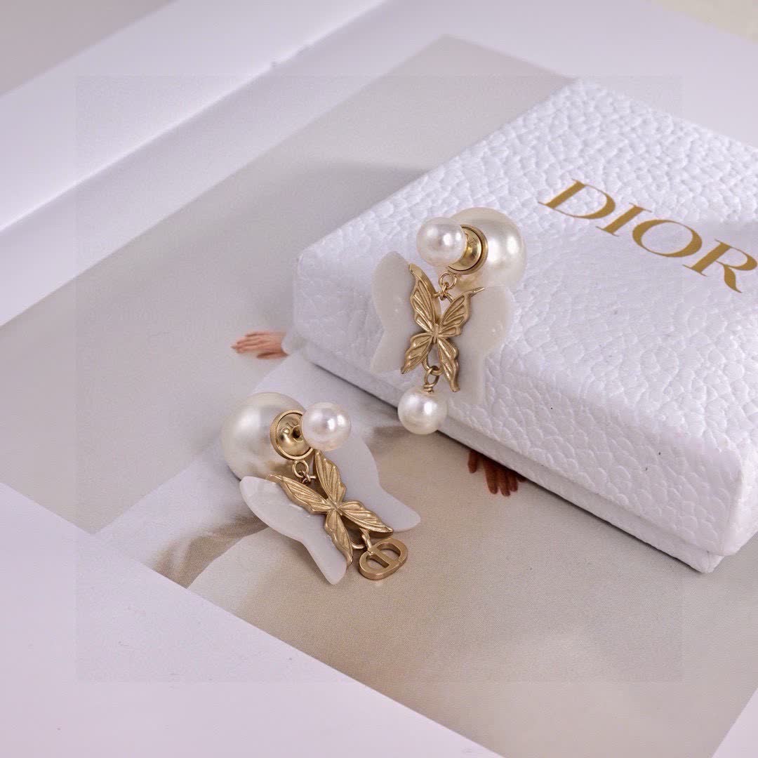 Dior Butterfly Pearl Earrings Dior Butterfly Pearl Earrings