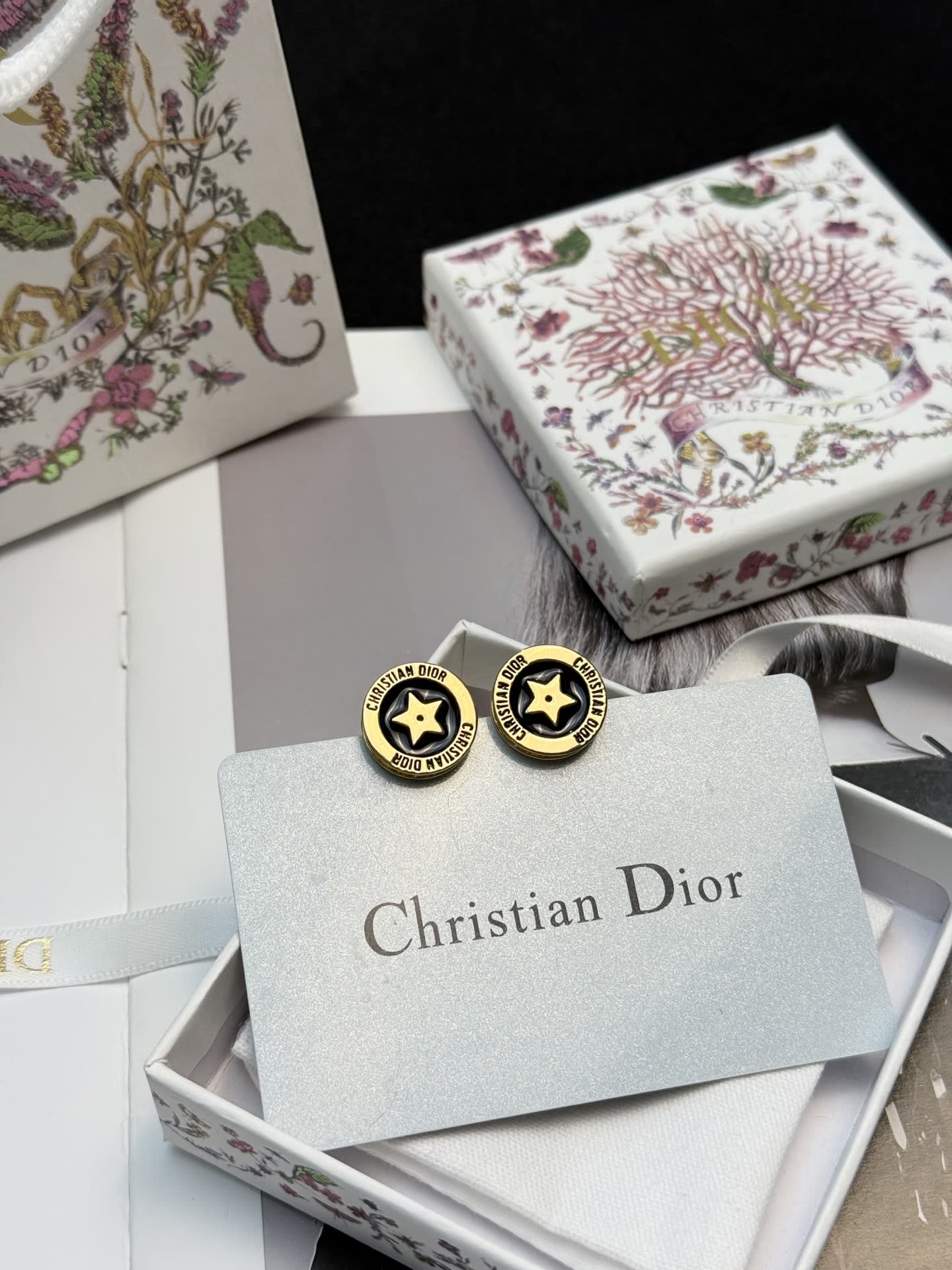 Christian Dior Star Stud Earrings