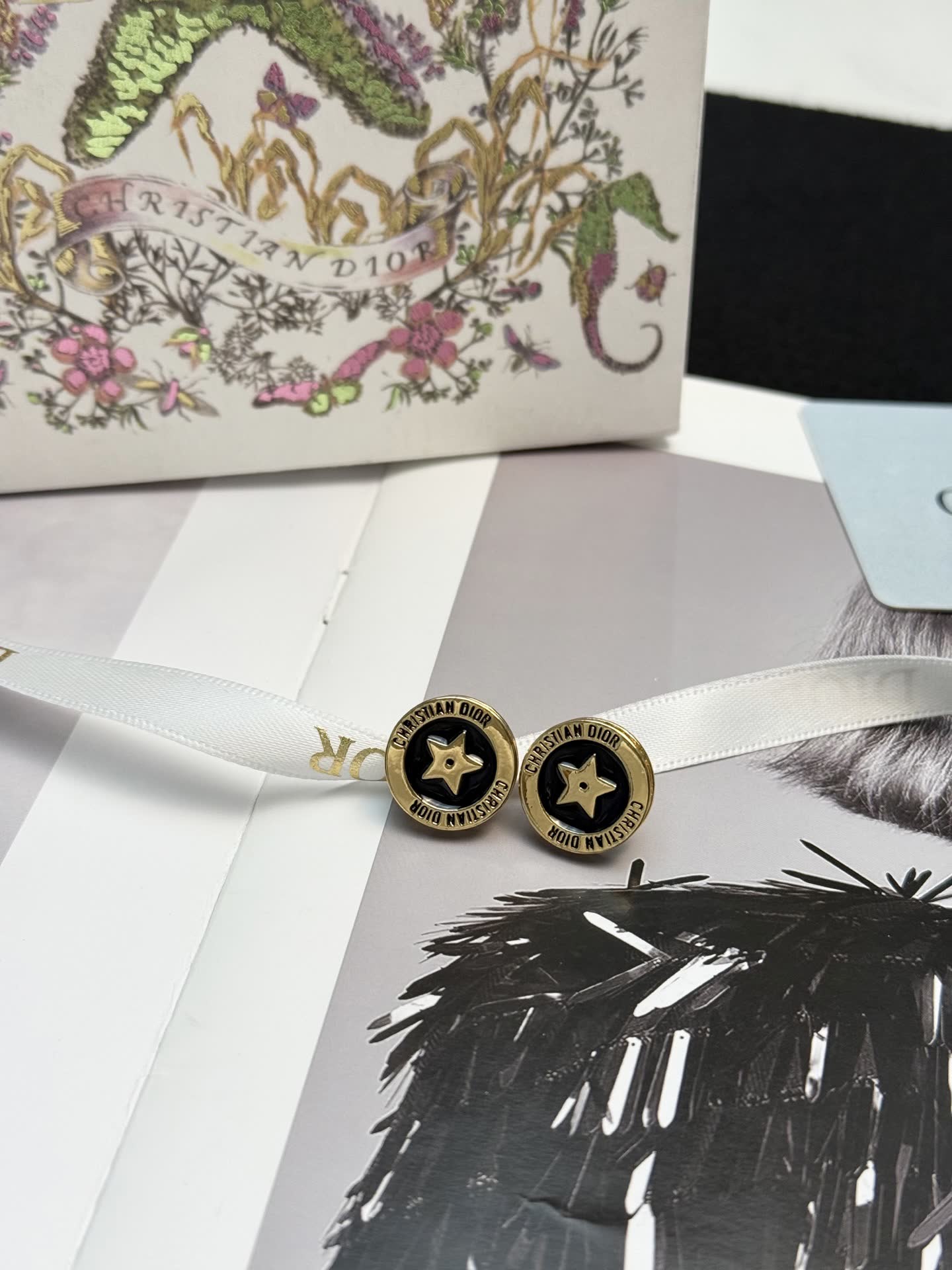 Christian Dior Star Stud Earrings