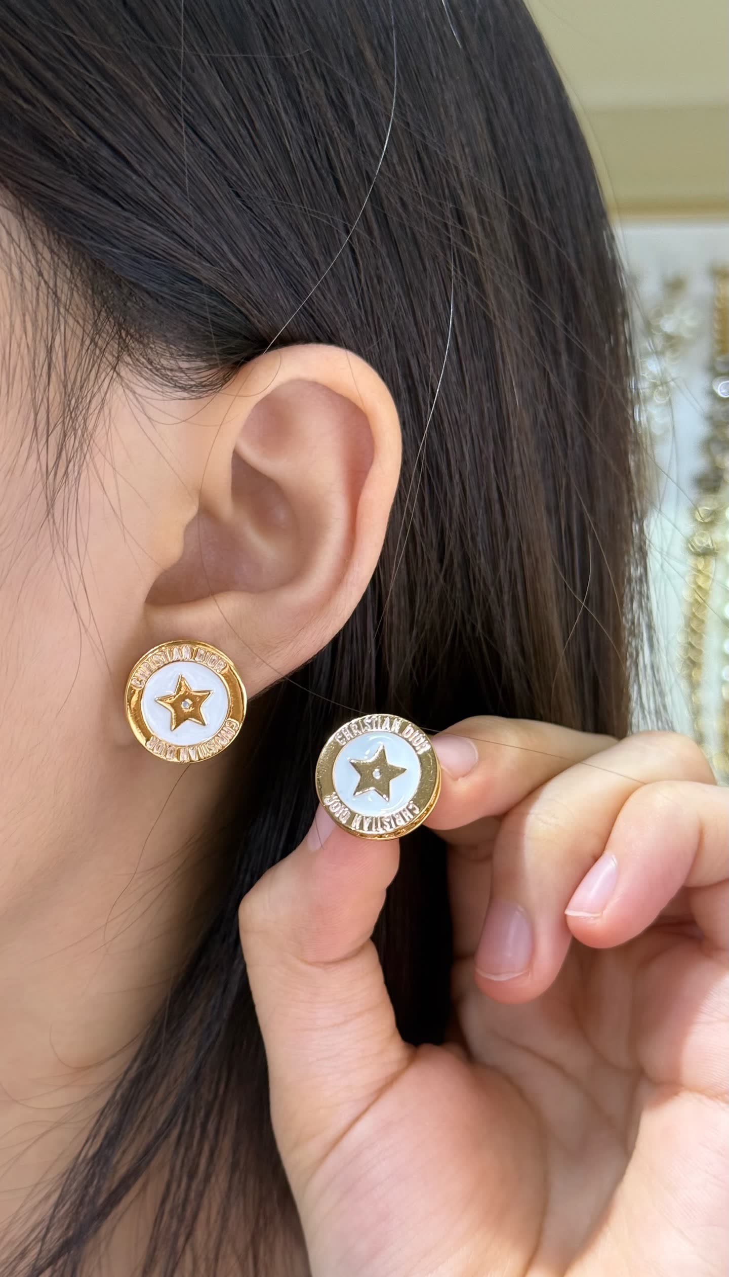 Christian Dior Star Stud Earrings