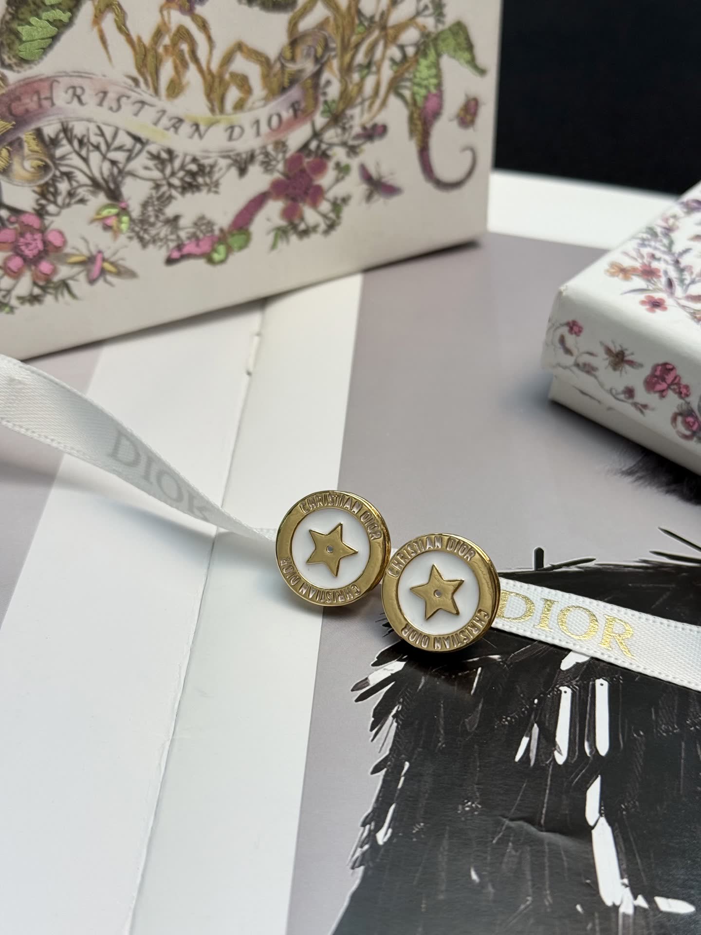 Christian Dior Star Stud Earrings