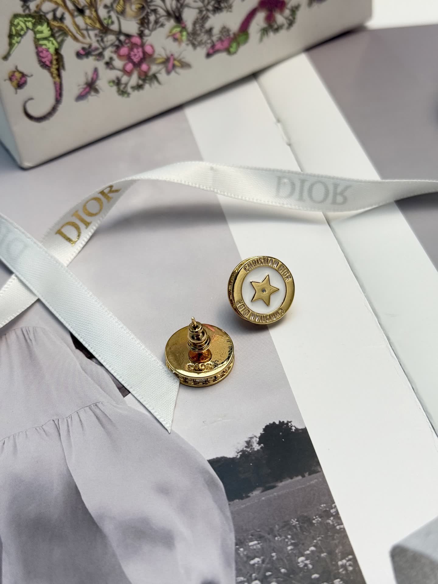 Christian Dior Star Stud Earrings