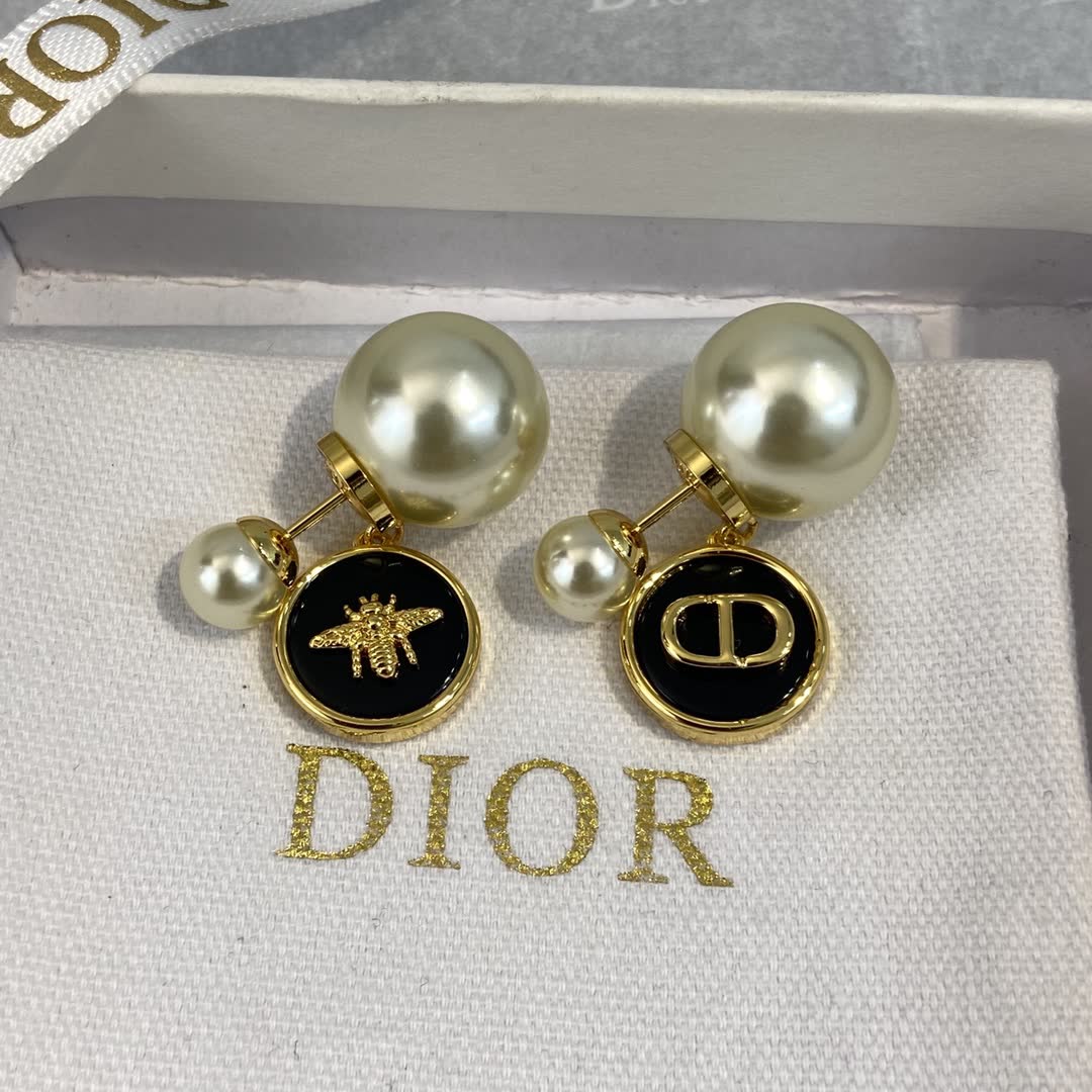 Dior Bee & Pearl Earrings
