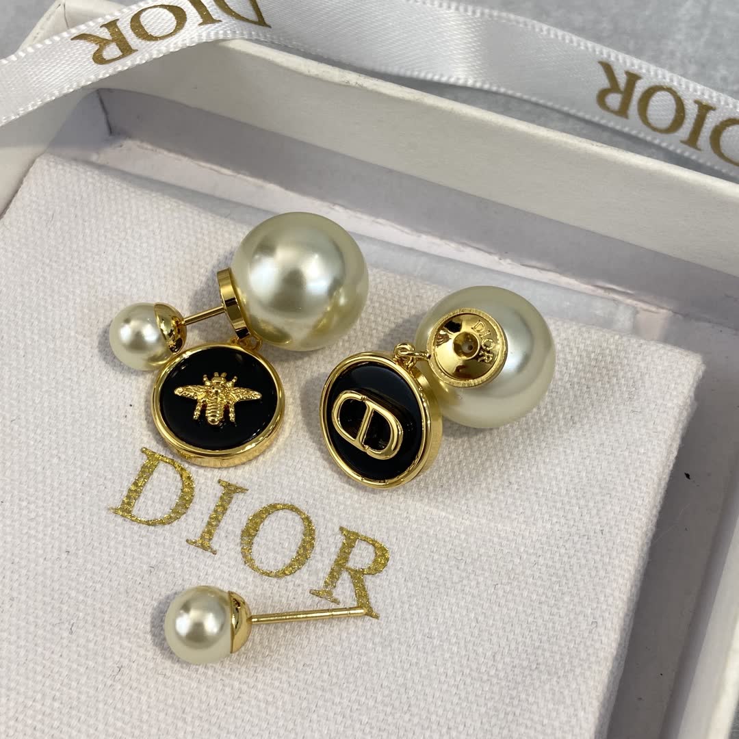 Dior Bee & Pearl Earrings