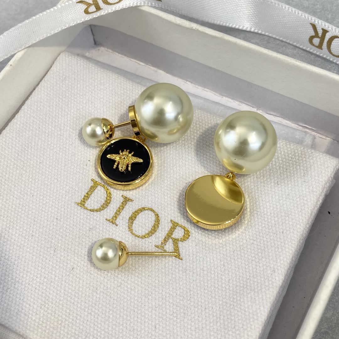 Dior Bee & Pearl Earrings