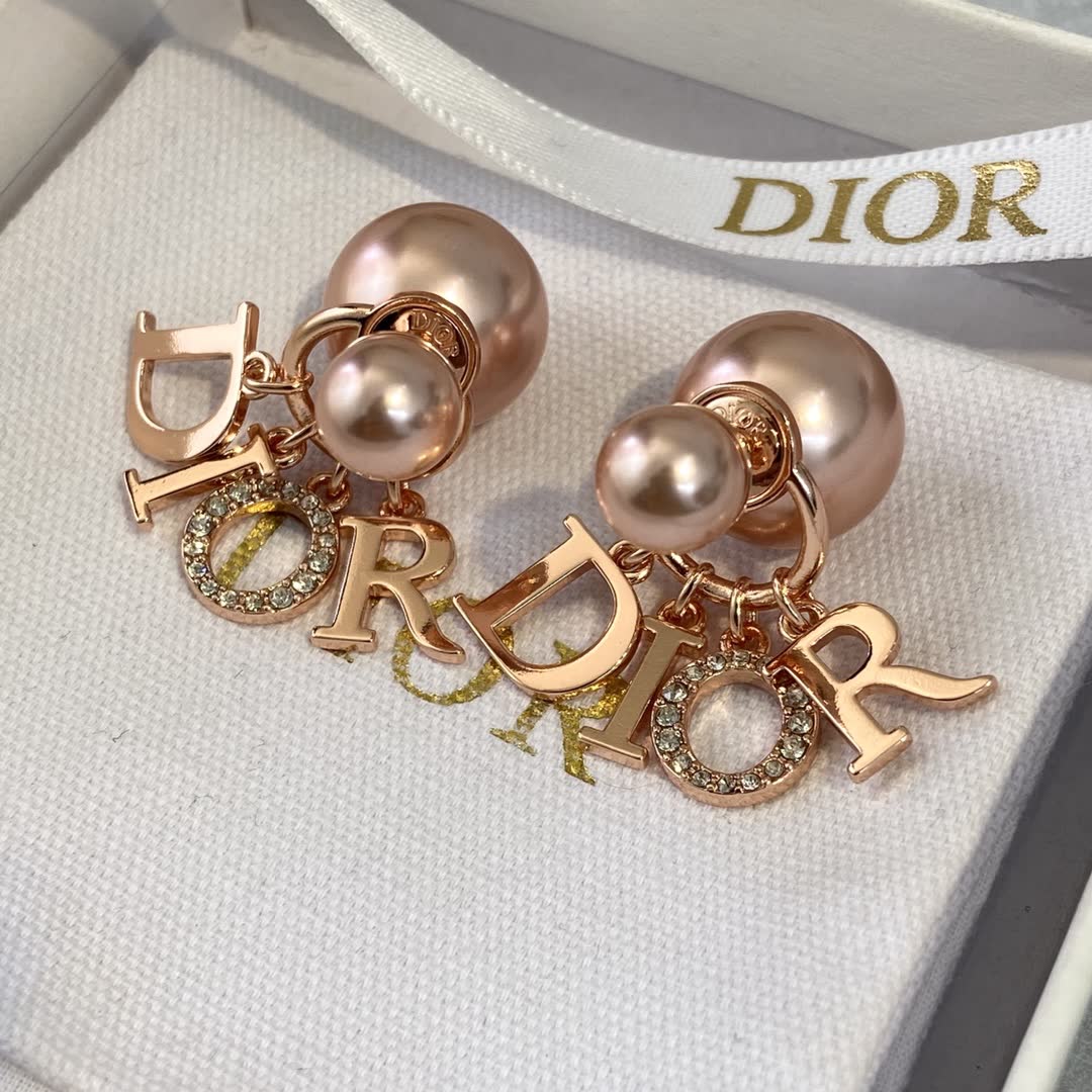 Dior Double Pearl Earrings