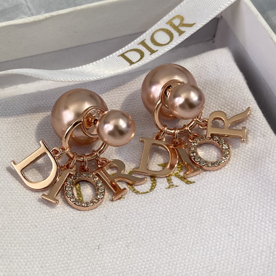 Dior Double Pearl Earrings