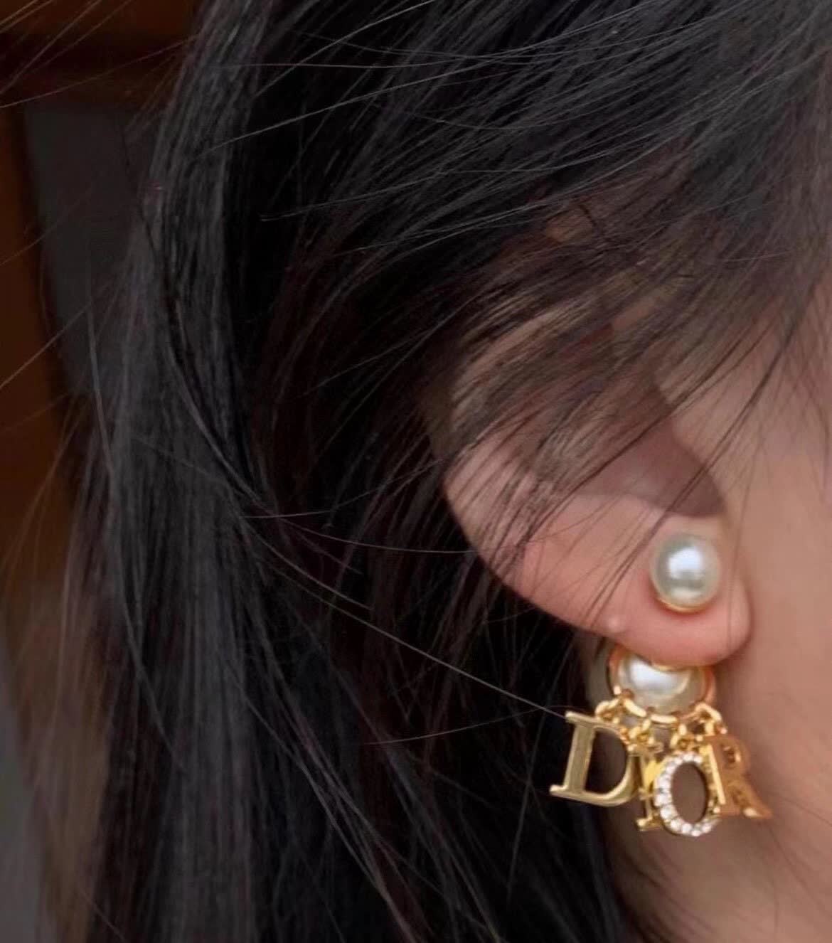 Dior Double Pearl Earrings
