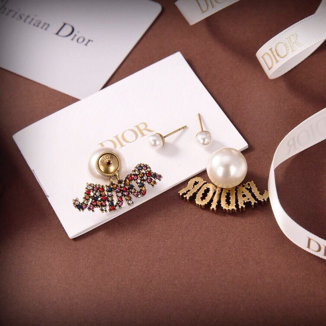 Dior Crystal Wing Stud Earrings