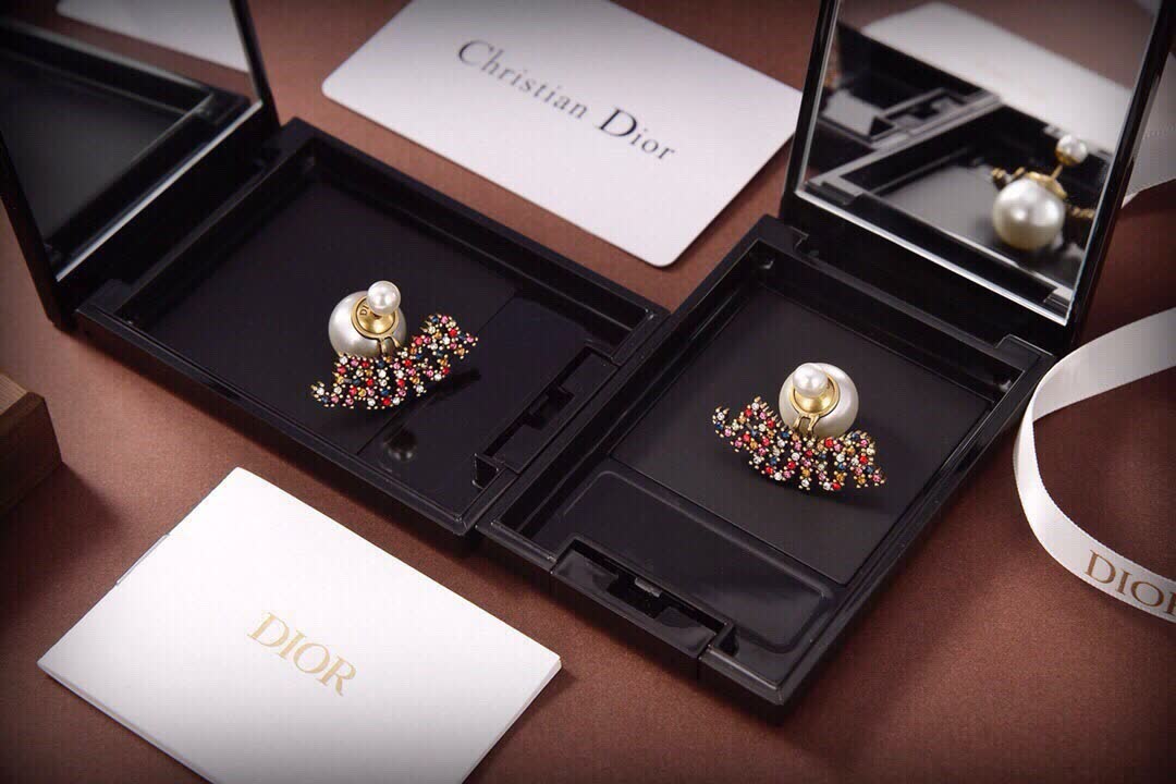 Dior Crystal Wing Stud Earrings