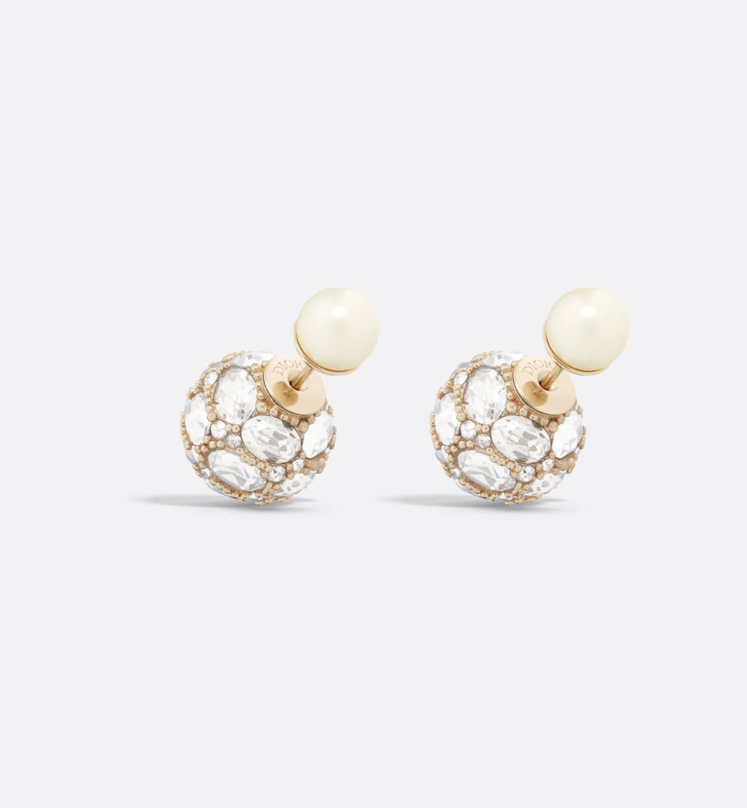 Dior Crystal and Pearl Stud Earrings Dior Crystal and Pearl Stud Earrings