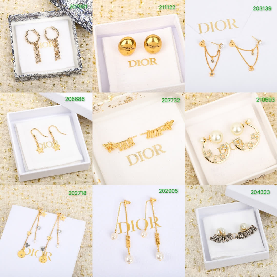 Dior Gold Tone Earrings Dior Gold Tone Earrings