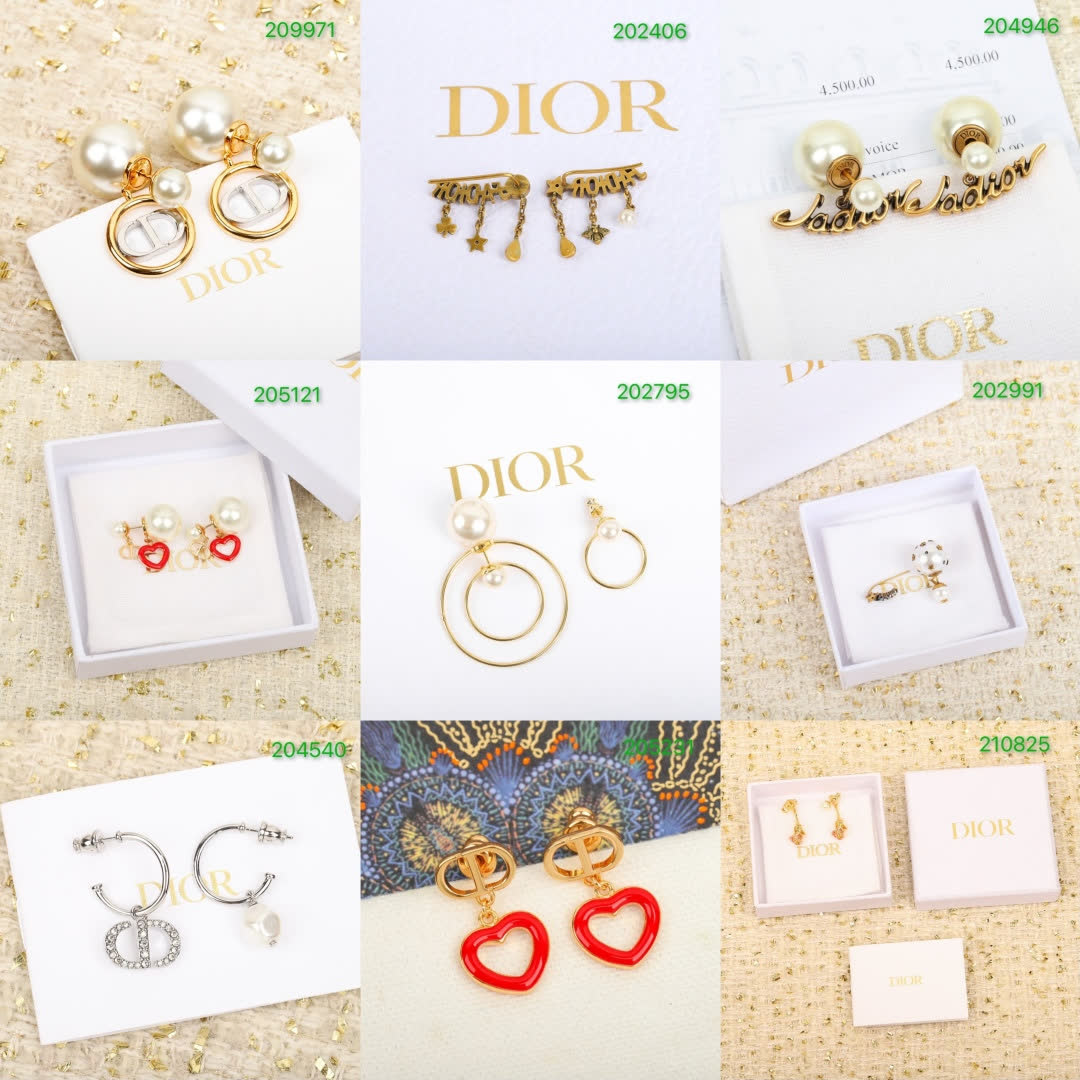 Dior Gold Tone Earrings