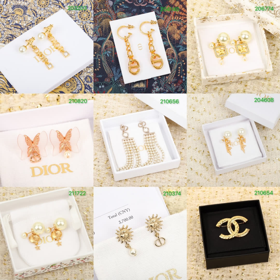 Dior Gold Tone Earrings