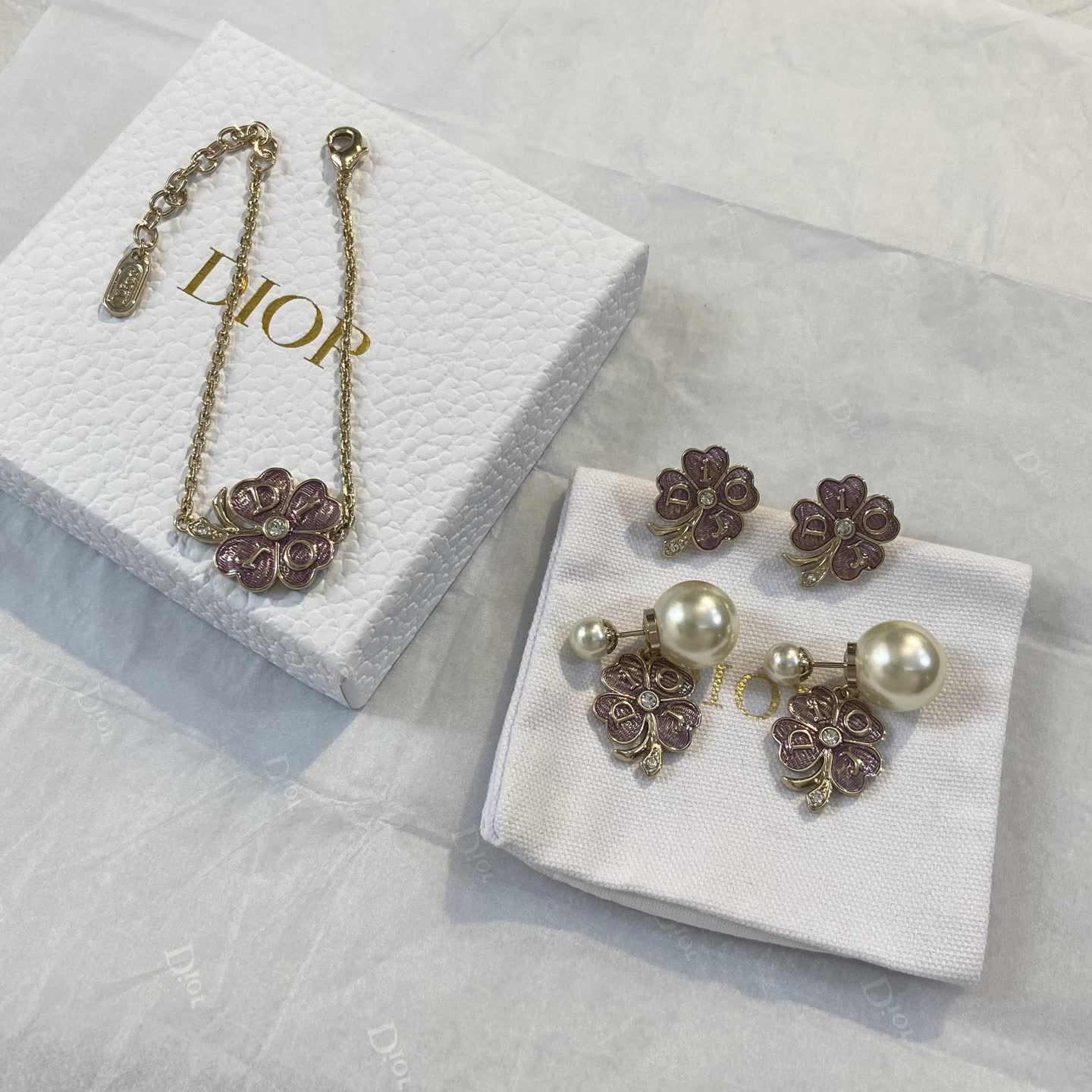 Dior Pearl Clover Earrings