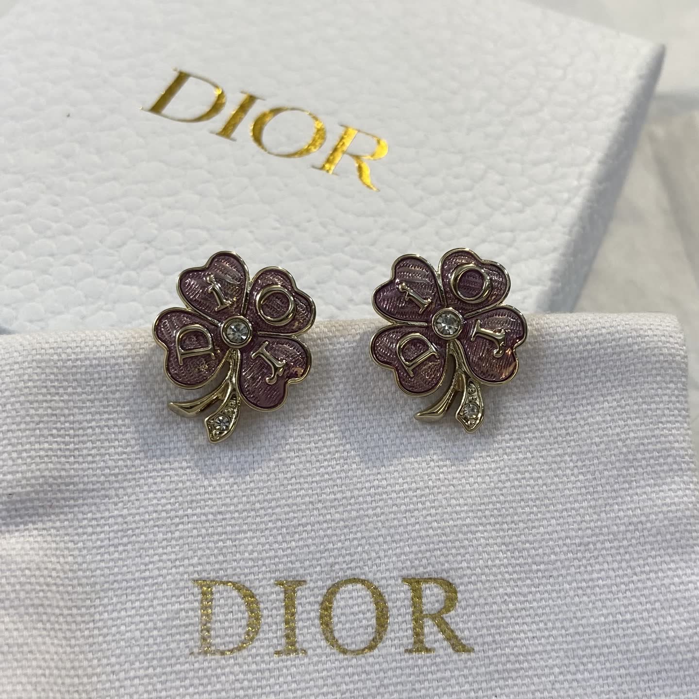 Dior Pearl Clover Earrings