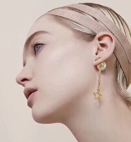 Dior Elegant Pearl and Star Earrings