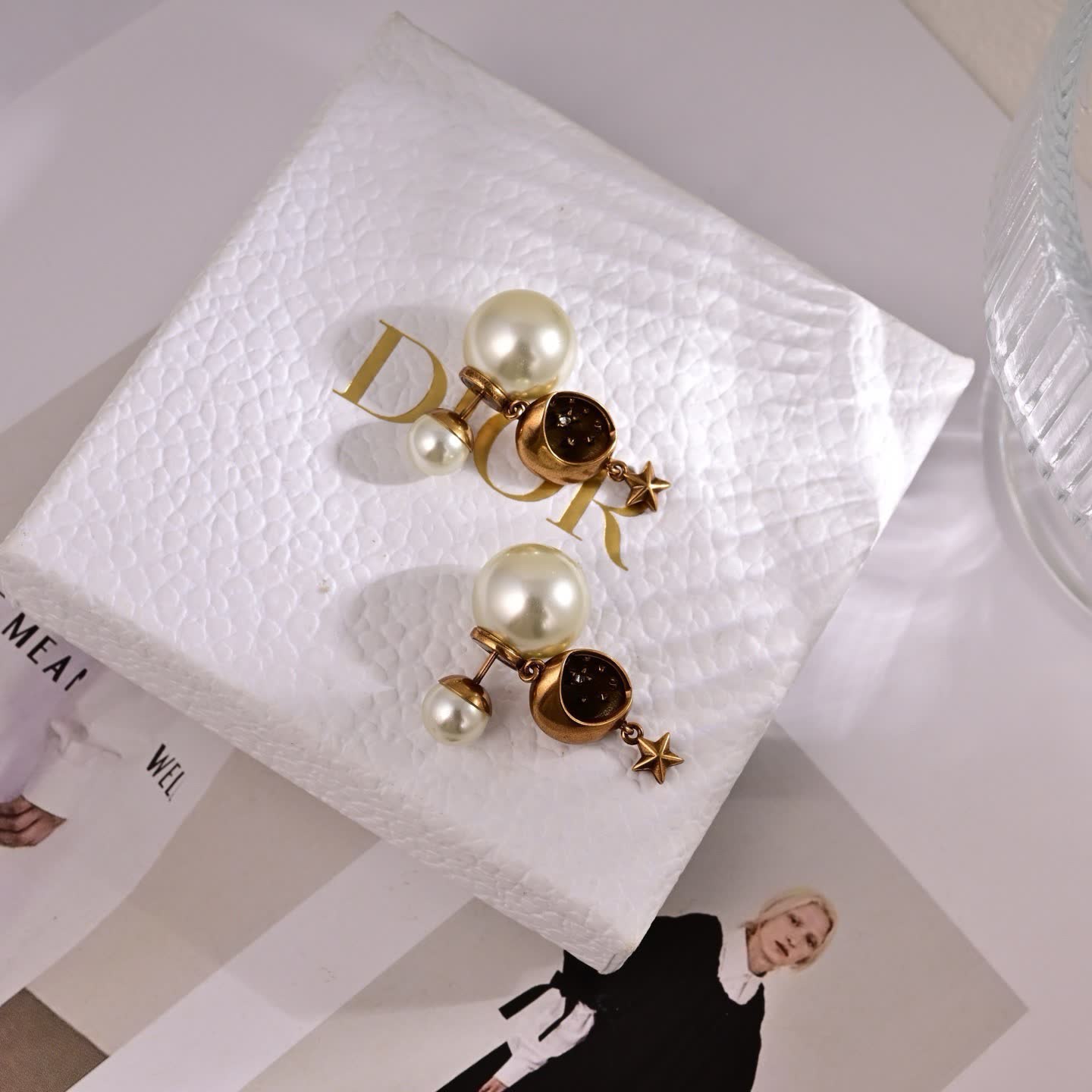 Dior Crescent Moon and Star Earrings