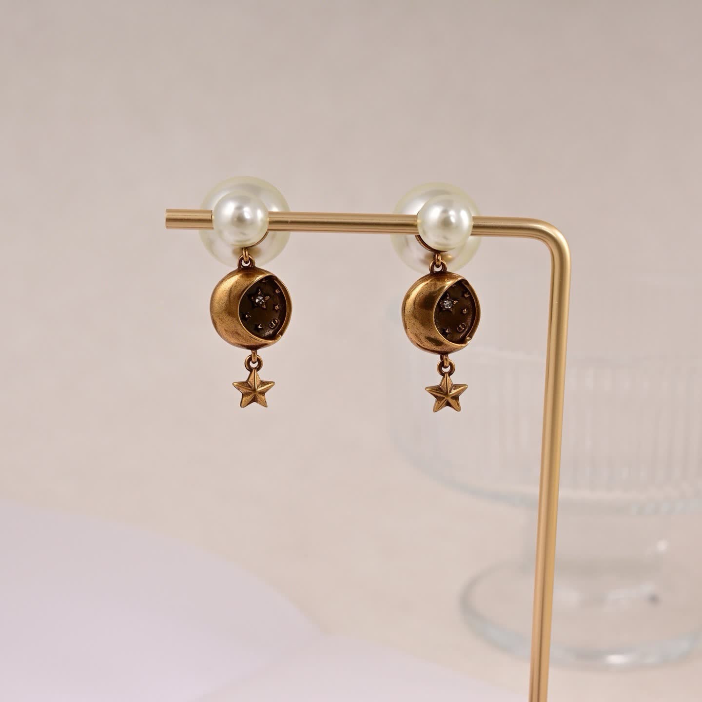 Dior Pearl & Star Earrings