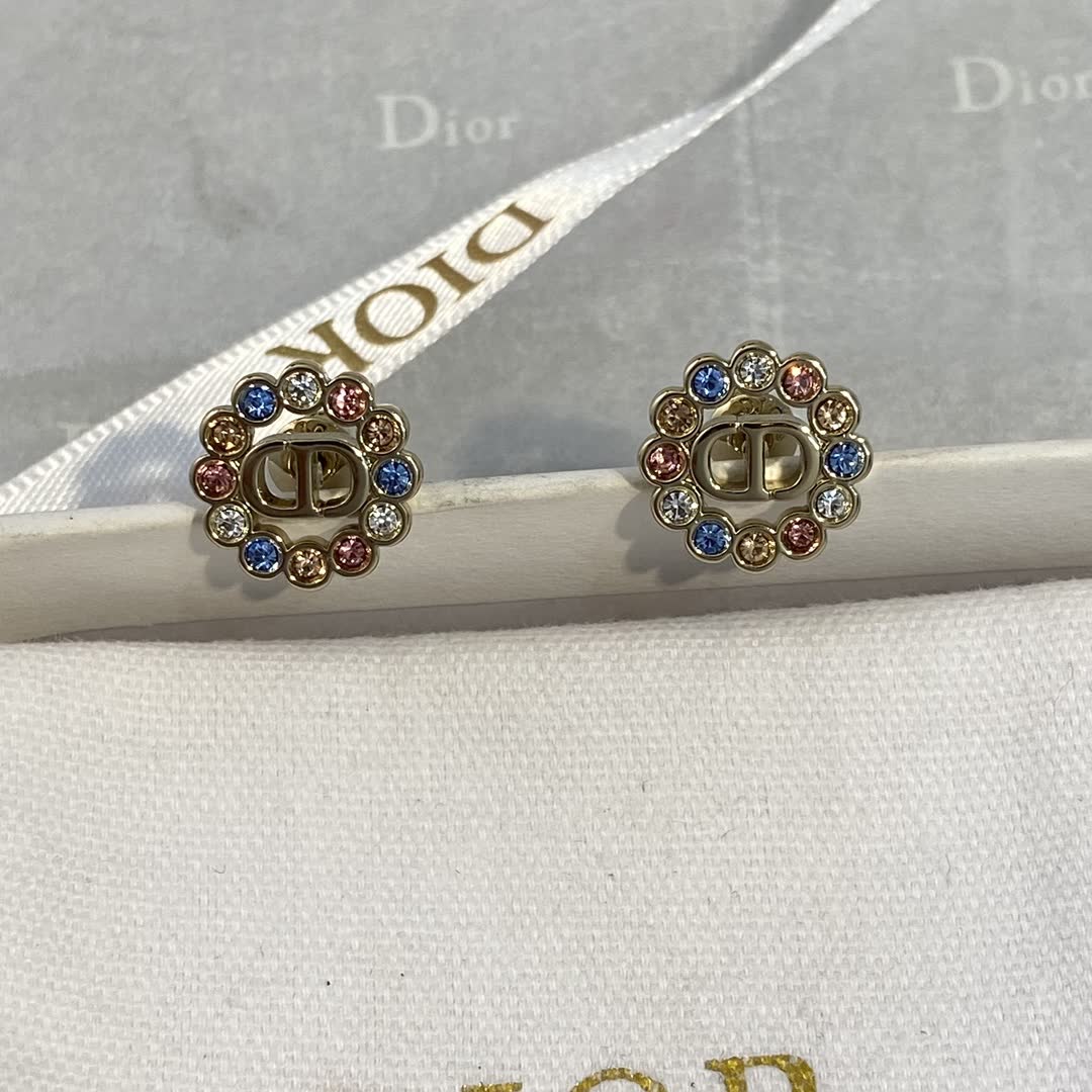 Dior Multicolored Crystal Earrings Dior Multicolored Crystal Earrings